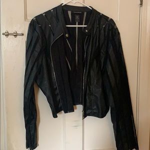 Black leather like jacket